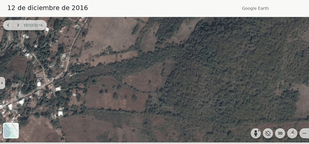**Evolución del área del Rancho El Deseado, en Coatlancillo, entre diciembre de 2016 y junio de 2023.** Comparativa elaborada a partir de imágenes históricas de Google Earth.